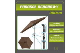 PARASOL OGRODOWY S1031668 300CM /SASKA GARDEN