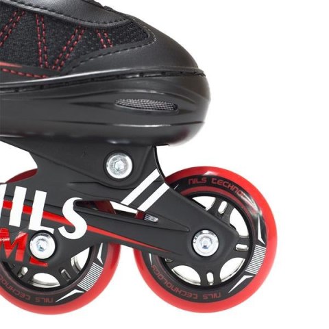 ŁYŻWOROLKI NH7103 A 2W1 ROZM. L CZARN-CZERW. /NILS