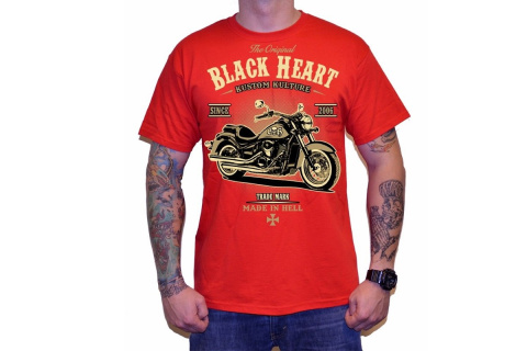 KOSZULKA T-SHIRT HARLEY RED CZERW. ROZM. M /BLACKHEART