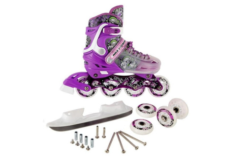 ŁYŻWOROLKI REGULOWANE 4W1 NH18122 ROZM. S (29-33) /NILS