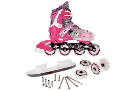 ŁYŻWOROLKI REGULOWANE 4W1 NH18122 ROZM. S (29-33) /NILS