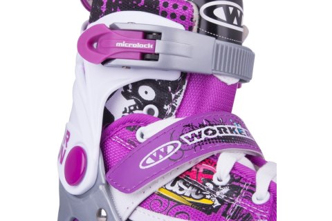 ŁYŻWOROLKI REGULOWANE 2W1 ARON ROZM. L (40-43) /WORKER