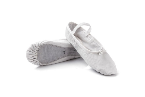 BALETKI SKÓRZANE ROZM. 39 BIAŁ. /METEOR