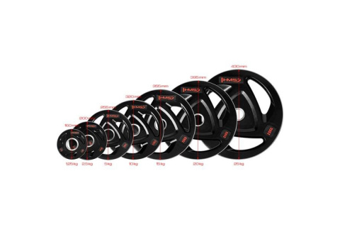 OBCIĄŻENIE GUMOWANE OLIMPIJSKIE TOX 1,25KG /HMS