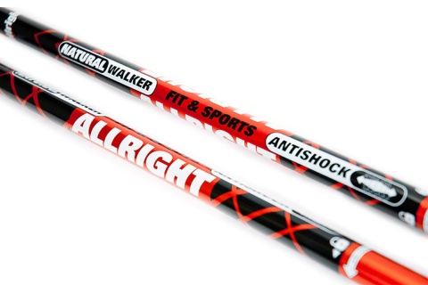 KIJE TREKKINGOWE 2CZ RED /ALLRIGHT