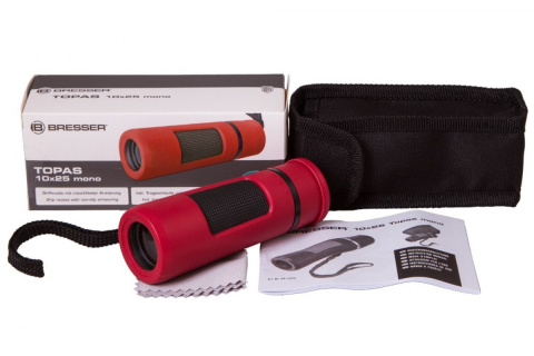 MONOKULAR TOPAS 10X25 CZERW. /BRESSER