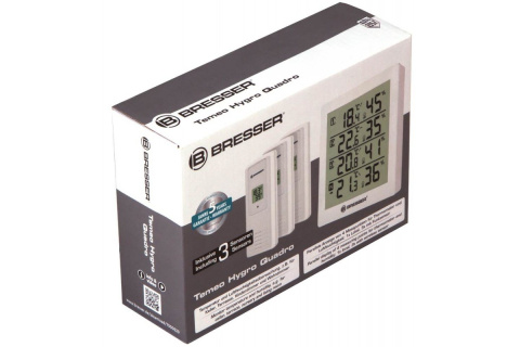 STACJA METEOROLOGICZNA TEMEO HYGRO QUADRO BIAŁ. /BRESSER