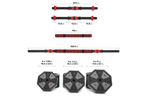 HANTLE REGULOWANE SZTANGA SGC20 20KG /HMS