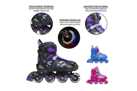 ŁYŻWOROLKI REGULOWANE NJ4613 ROZM. M (34-37) /NILS