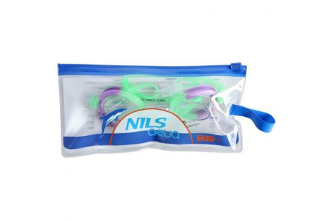 OKULARY PŁYWACKIE 173 ZIEL-FIOL. /NILS