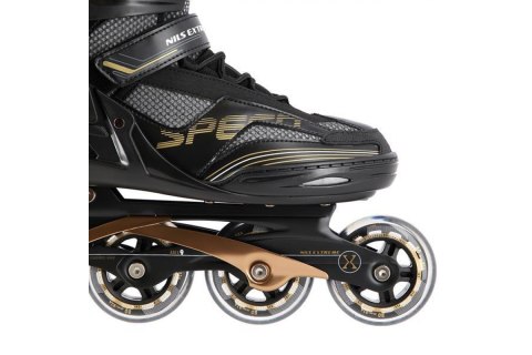 ŁYŻWOROLKI NA2150 ROZM. 45 CZARN-ZŁOT. /NILS