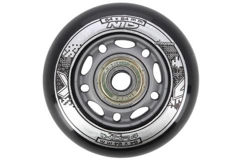 KÓŁKA DO ŁYŻWOROLEK PU 64X24 82A ABEC-9 CZARN. /NILS