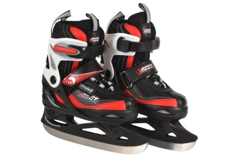 ŁYŻWY REGULOWANE BEST SPORTING 34-37 CZARN-CZERW. /BEST SPORTING