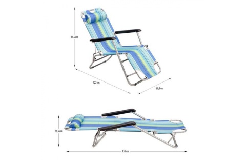 FOTEL LEŻAK OGRODOWY PLAŻOWY NC3024 /NILS