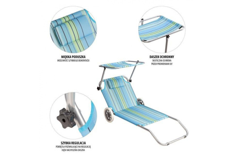 FOTEL LEŻAK OGRODOWY PLAŻOWY NC3330 /NILS