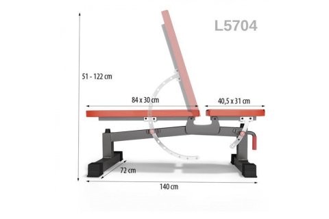 ŁAWECZKA DO ĆWICZEŃ L5704 /HMS