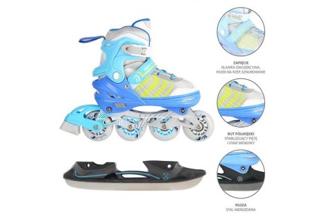 ŁYŻWOROLKI REGULOWANE 4W1 NH18192 ROZM. M (34-38) /NILS