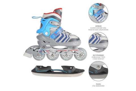 ŁYŻWOROLKI REGULOWANE 4W1 NH18192 ROZM. S (29-33) /NILS