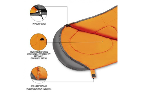 ŚPIWÓR TURYSTYCZNY NC2008 185X75CM /NILS