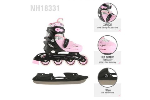 ŁYŻWOROLKI REGULOWANE 4W1 NH18331 ROZM. M (35-38) /NILS