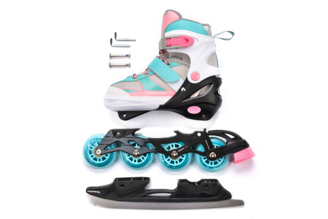 ŁYŻWOROLKI INV. 2W1 PBL ROZM. S (30-33) /METEOR