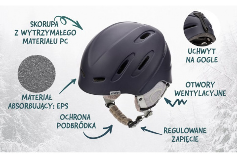 KASK NARCIARSKI NIX-BLJ ROZM. L 58-61CM /METEOR