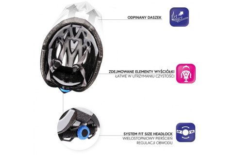 KASK ROWEROWY SHIMMER-W ROZM. M 55-58CM /METEOR