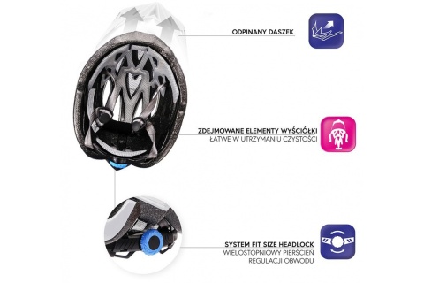 KASK ROWEROWY SHIMMER-W ROZM. S 52-56CM /METEOR