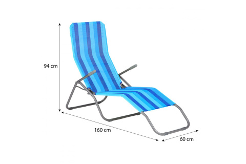 FOTEL LEŻAK OGRODOWY PLAŻOWY NC3017-BL /NILS
