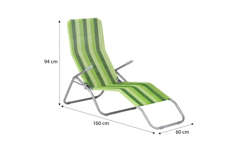 FOTEL LEŻAK OGRODOWY PLAŻOWY NC3017-GN /NILS