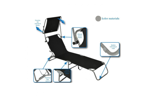 FOTEL LEŻAK OGRODOWY PLAŻOWY S1031897 /ROYOKAMP