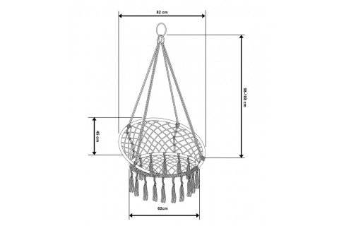 FOTEL WISZĄCY S1031323 80X60CM /SASKA GARDEN