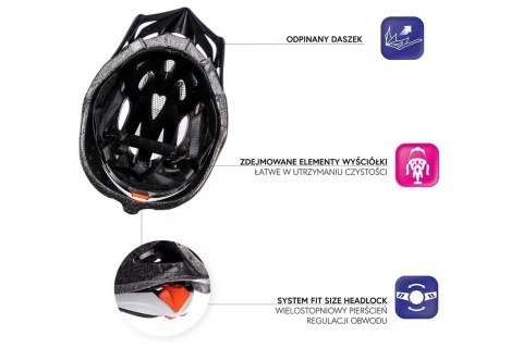KASK ROWEROWY MV29 ROZM. XL 61-63CM /METEOR