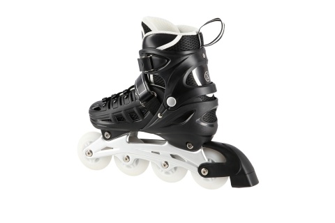 ŁYŻWOROLKI REGULOWANE 4W1 NH10905 BLK ROZM. M (35-38) /NILS