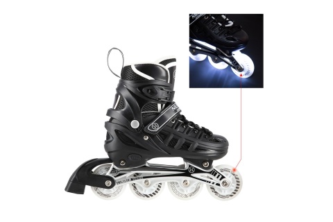 ŁYŻWOROLKI REGULOWANE 4W1 NH10905 BLK ROZM. S (31-34) /NILS