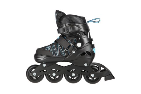 ŁYŻWOROLKI REGULOWANE 2W1 NH11912 BLKBL ROZM. L (39-42) /NILS