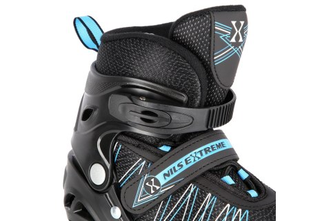 ŁYŻWOROLKI REGULOWANE 2W1 NH11912 BLKBL ROZM. L (39-42) /NILS