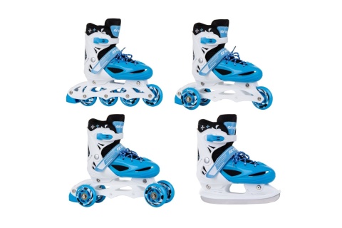 ŁYŻWOROLKI 4W1 34-37 NIEBIESKIE /ENERO