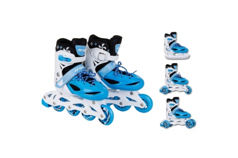 ŁYŻWOROLKI 4W1 34-37 NIEBIESKIE /ENERO