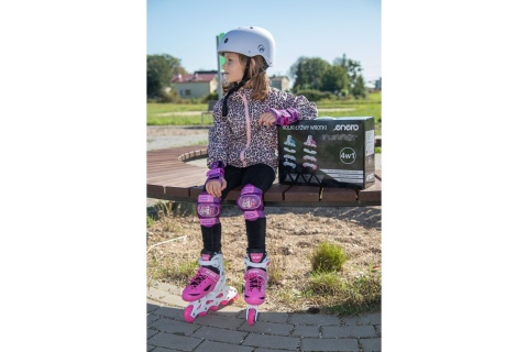 ŁYŻWOROLKI 4W1 34-37 RÓŻOWE /ENERO