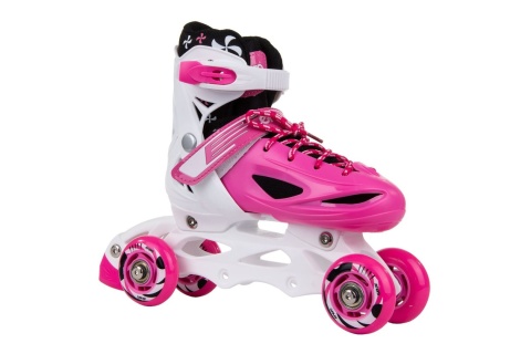 ŁYŻWOROLKI 4W1 34-37 RÓŻOWE /ENERO