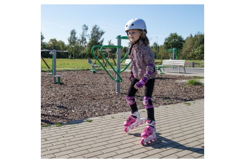 ŁYŻWOROLKI 4W1 34-37 RÓŻOWE /ENERO