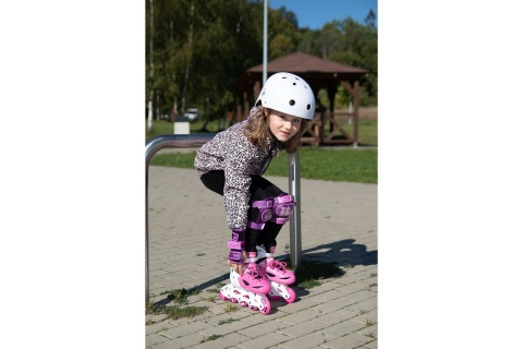 ŁYŻWOROLKI 4W1 34-37 RÓŻOWE /ENERO