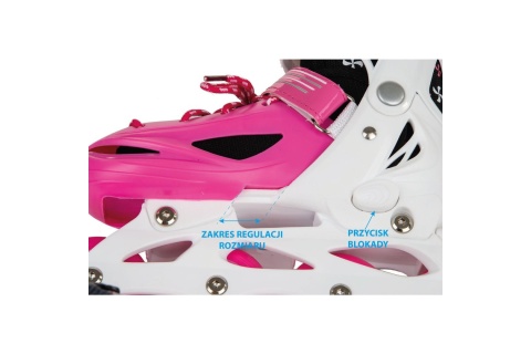 ŁYŻWOROLKI 4W1 34-37 RÓŻOWE /ENERO