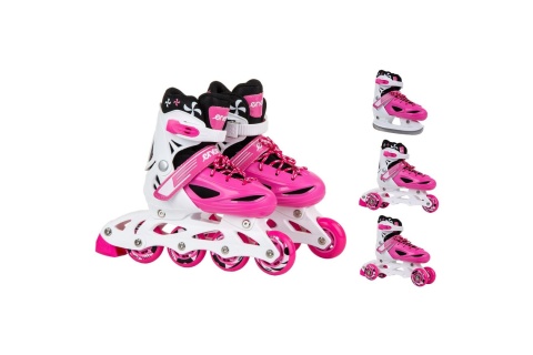 ŁYŻWOROLKI 4W1 34-37 RÓŻOWE /ENERO