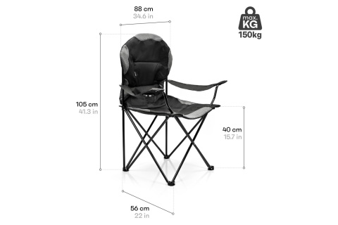 KRZESŁO SKŁADANE SEDIA CZARNY UNIWERSALNY /METEOR