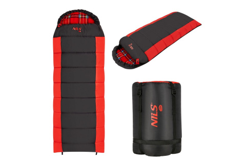 ŚPIWÓR MUMIA NC2003 CZARNO-CZERWONY /NILS CAMP