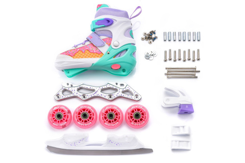 ŁYŻWOROLKI CREAM 4W1 ROZM. M (34-37) /METEOR