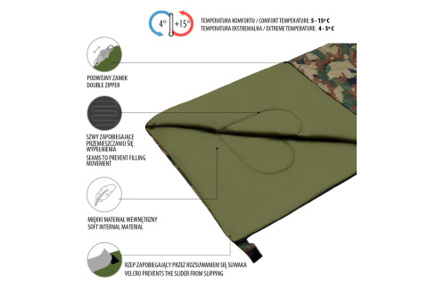 ŚPIWÓR TURYSTYCZNY NC2002 MORO /NILS CAMP