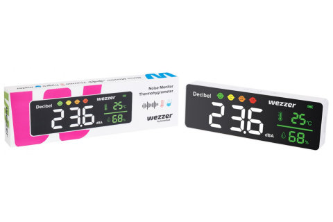 TERMOHIGROMETR Z MIERNIKIEM NATĘŻENIA HAŁASU WEZZER TEO TH70 /LEVENHUK